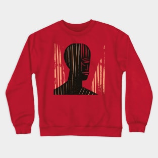 Abstract Lino Cut. Crewneck Sweatshirt